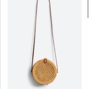 Myla Bamboo Woven Circle Crossbody